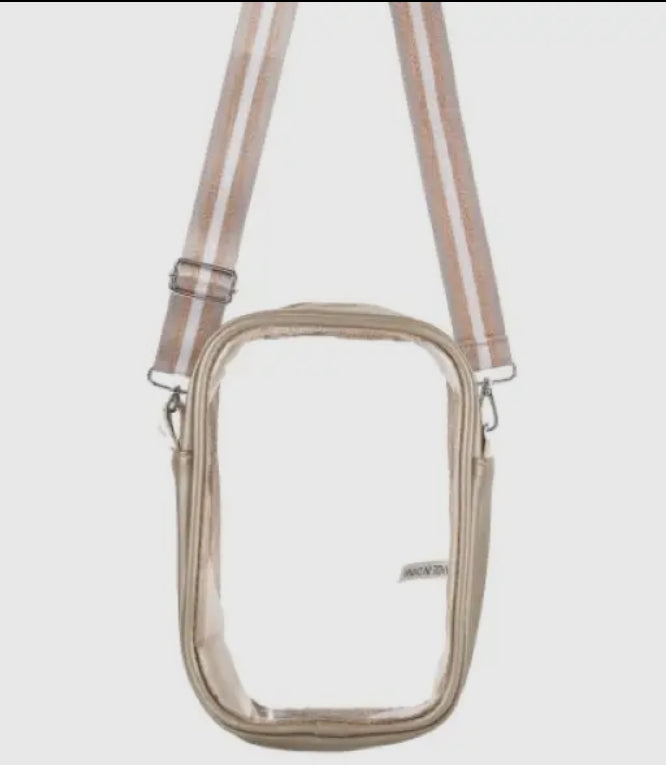 Gold Clear Crossbody Bag