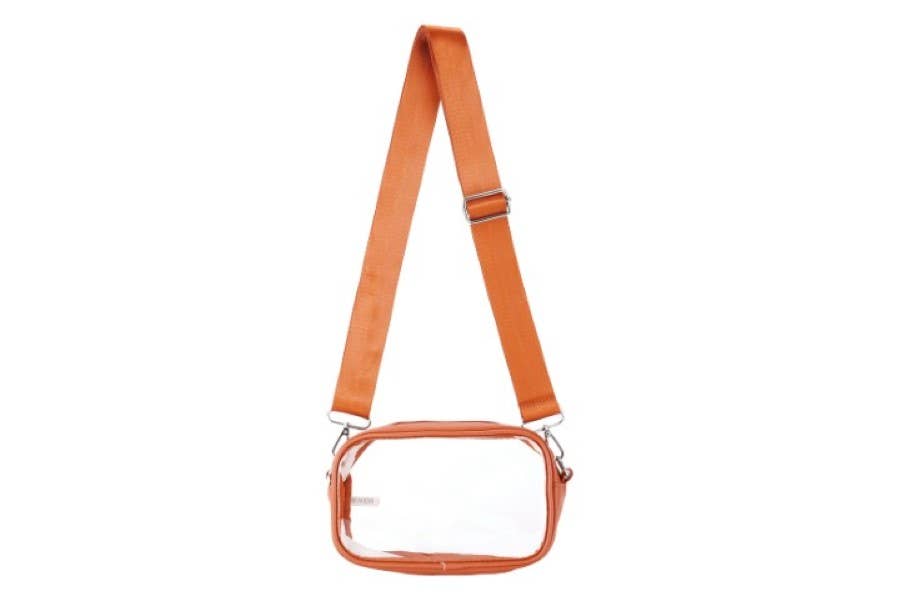 See Thru Clear Crossbody Shoulder Bag with Adjustable Strap