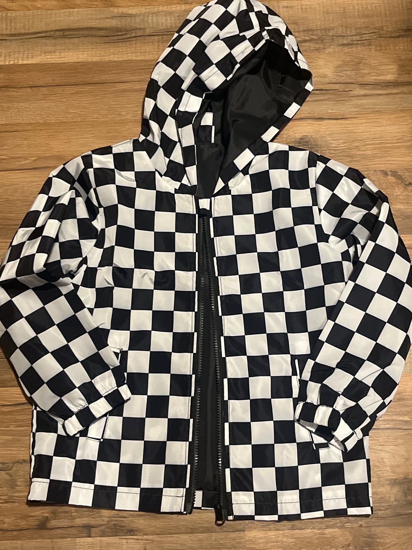 8/9 Checkered Rain Coat