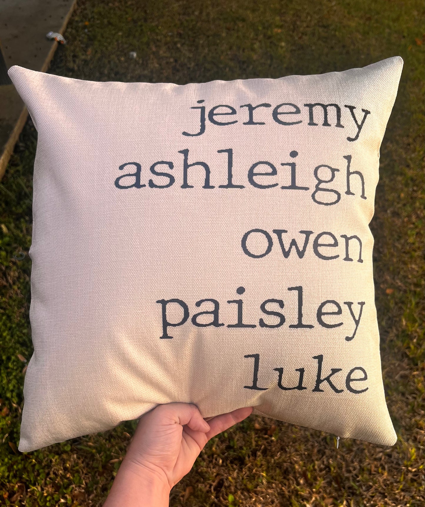 Family Typewriter Pillow