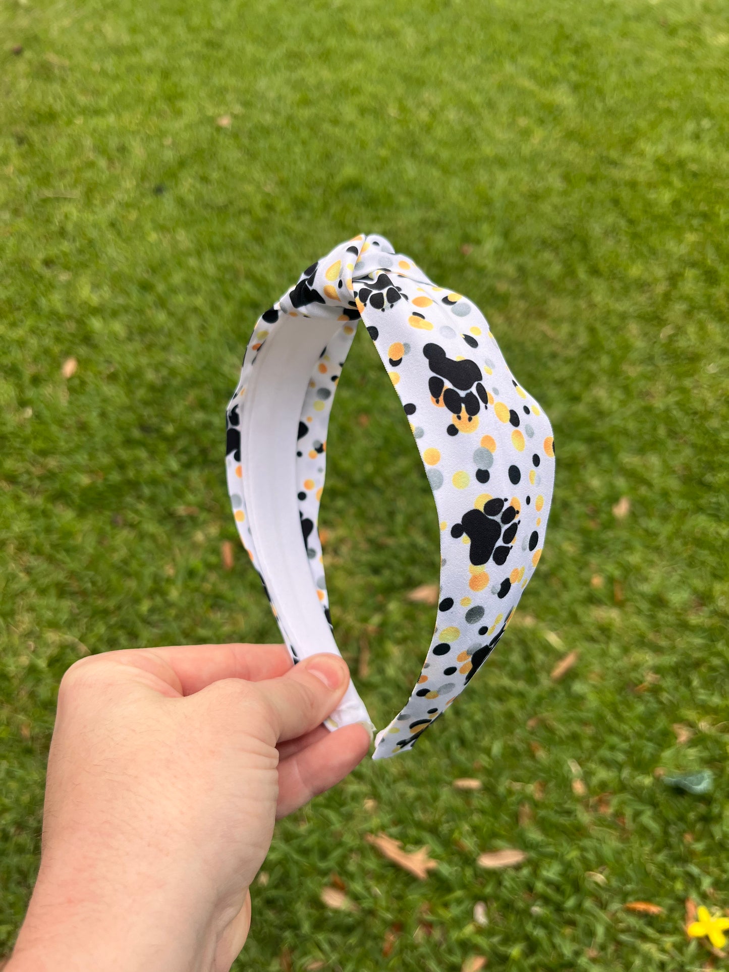 Panthers Top Knot Headband