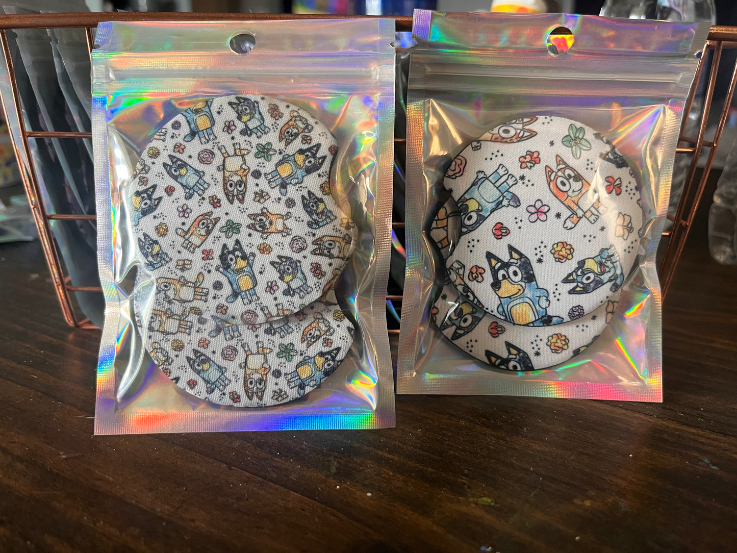 Bluey Neoprene Car Coasters