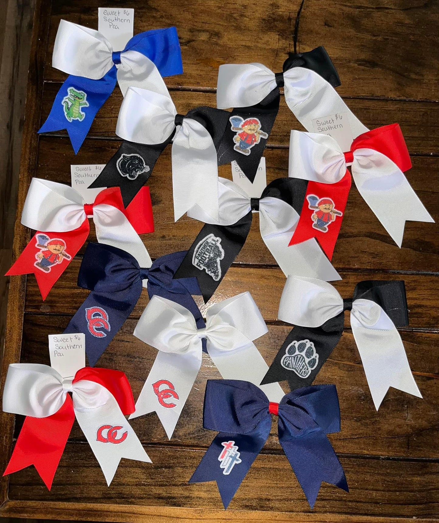 School Mascot Cheer Bow