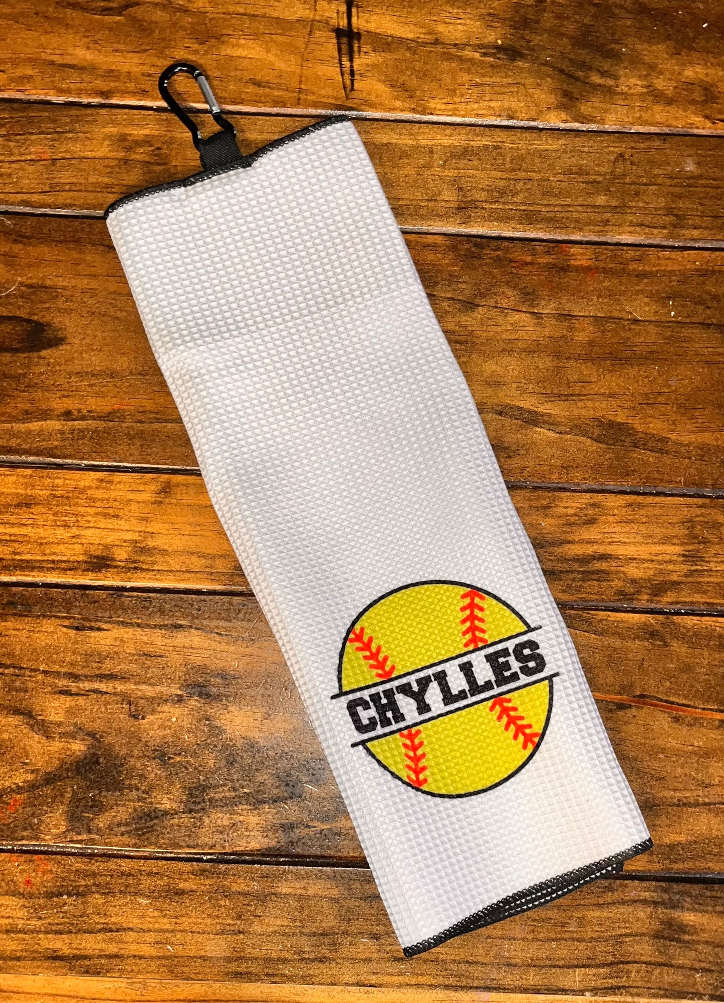 Softball Tri-fold Towel with clip