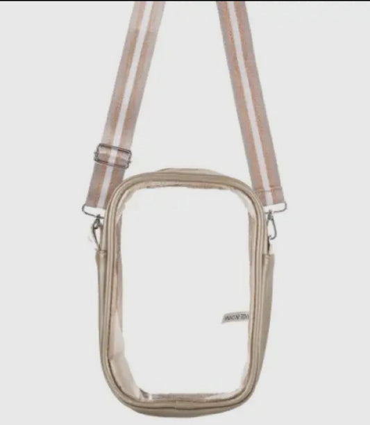 Gold Clear Crossbody Bag
