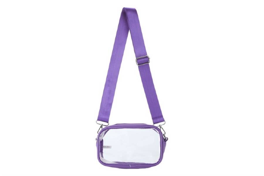 See Thru Clear Crossbody Shoulder Bag with Adjustable Strap