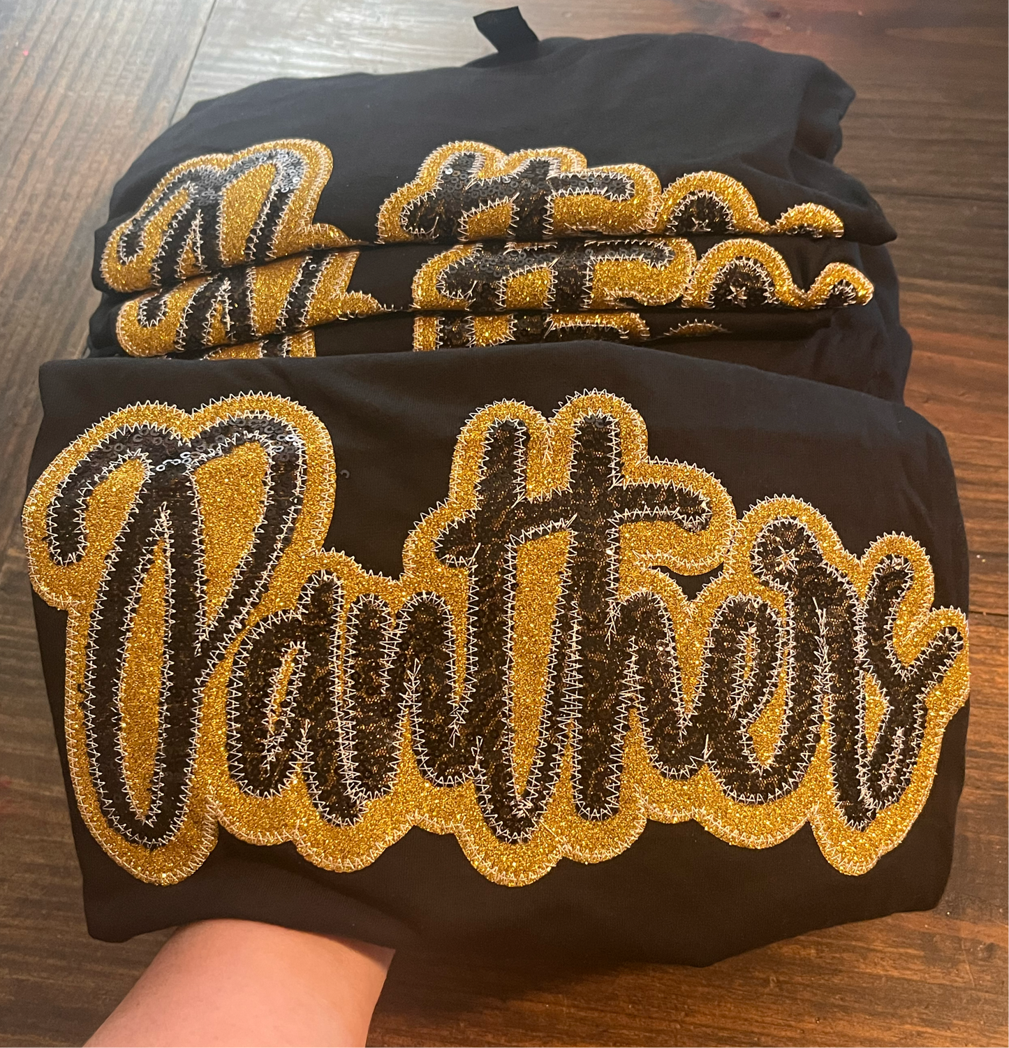 Panthers Embroidered Sequin Tee