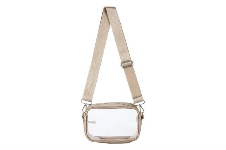 See Thru Clear Crossbody Shoulder Bag with Adjustable Strap