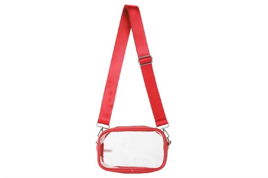 See Thru Clear Crossbody Shoulder Bag with Adjustable Strap