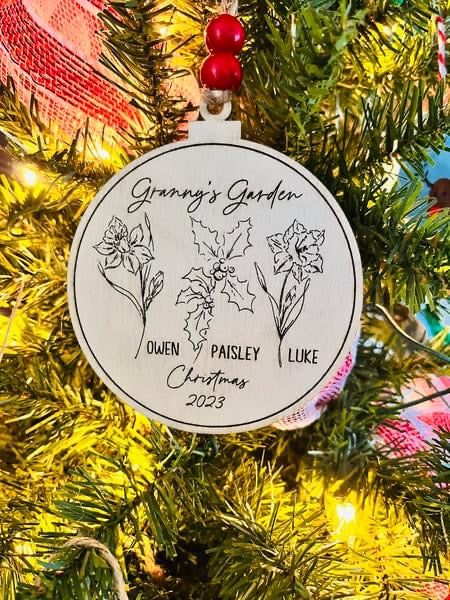 Birth Flower Ornament