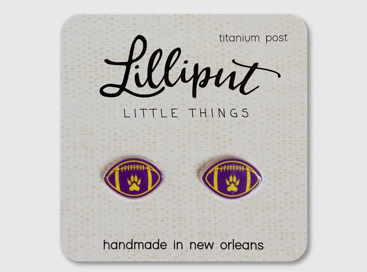 Lilliput Tiger Football Earrings