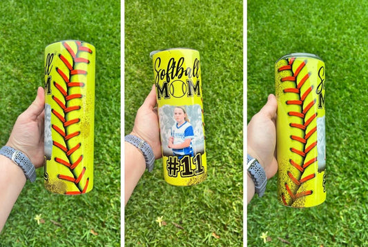 Softball Photo Tumbler