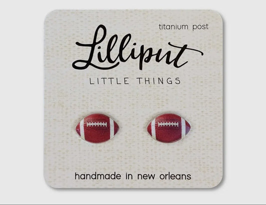 Lilliput Football Earrings