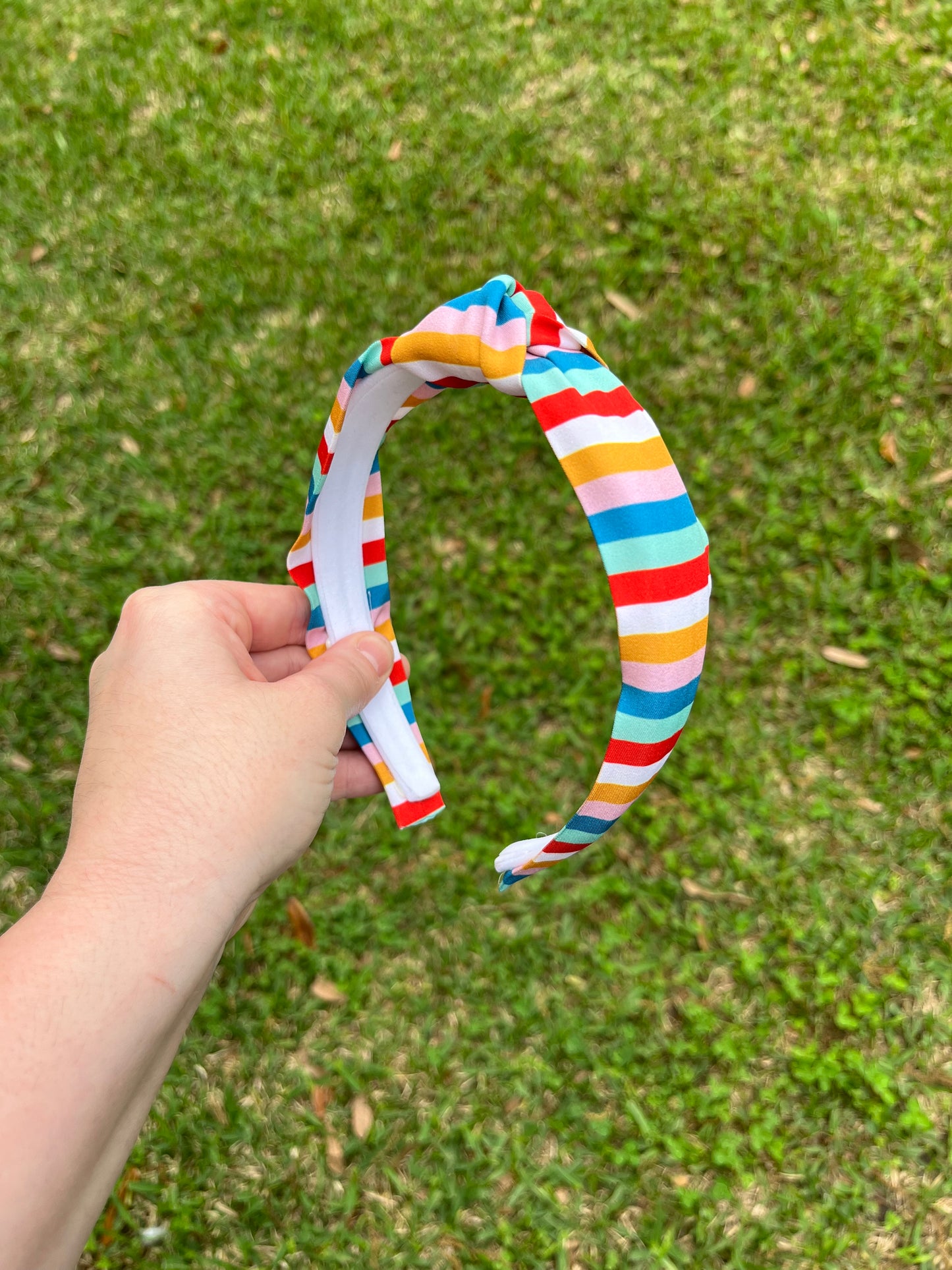 Beach Stripe Top Knot Headband