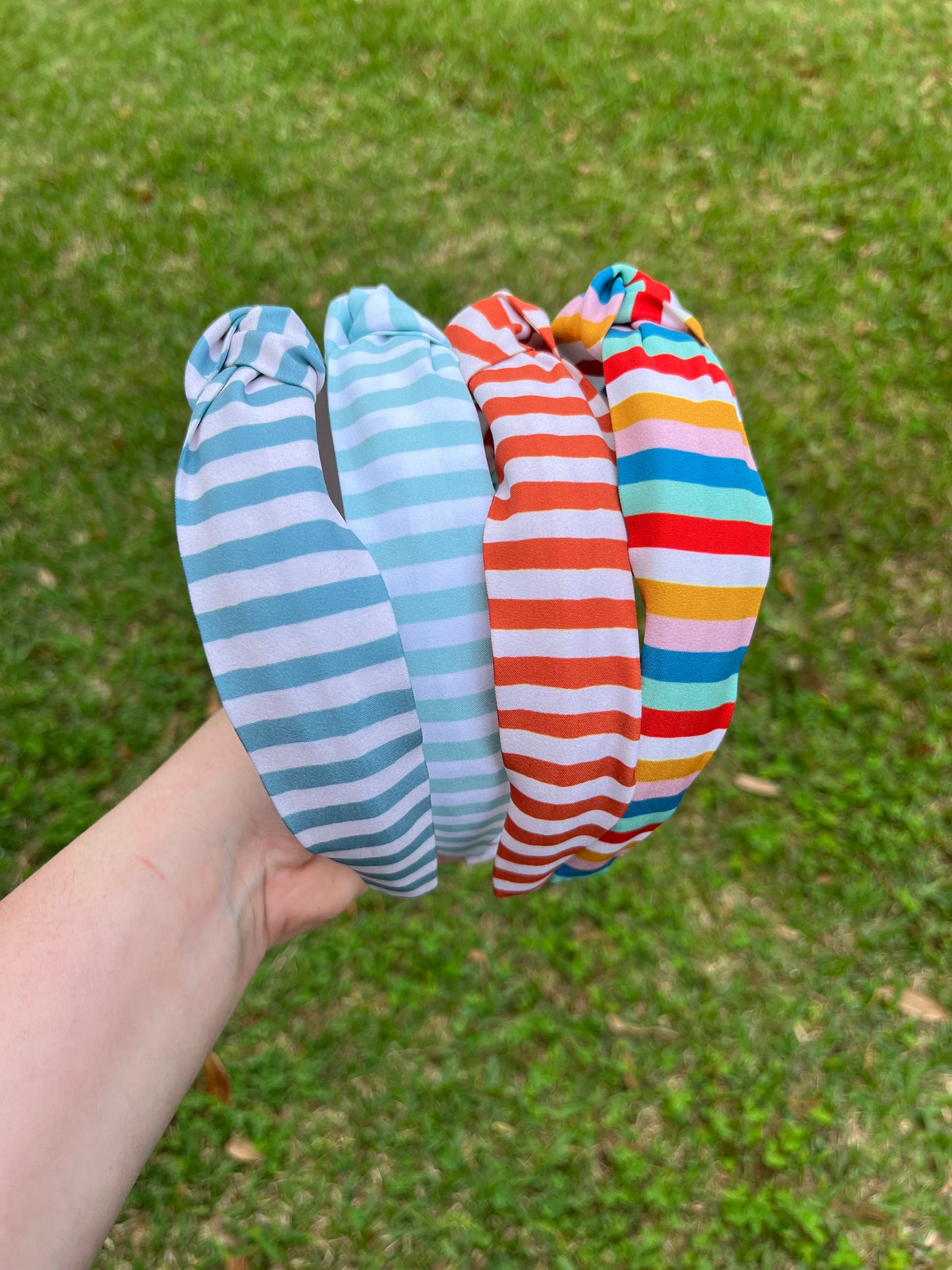 Beach Stripe Top Knot Headband