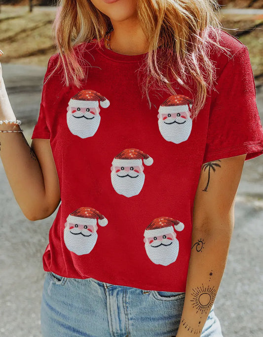 Santa Sequin Tee