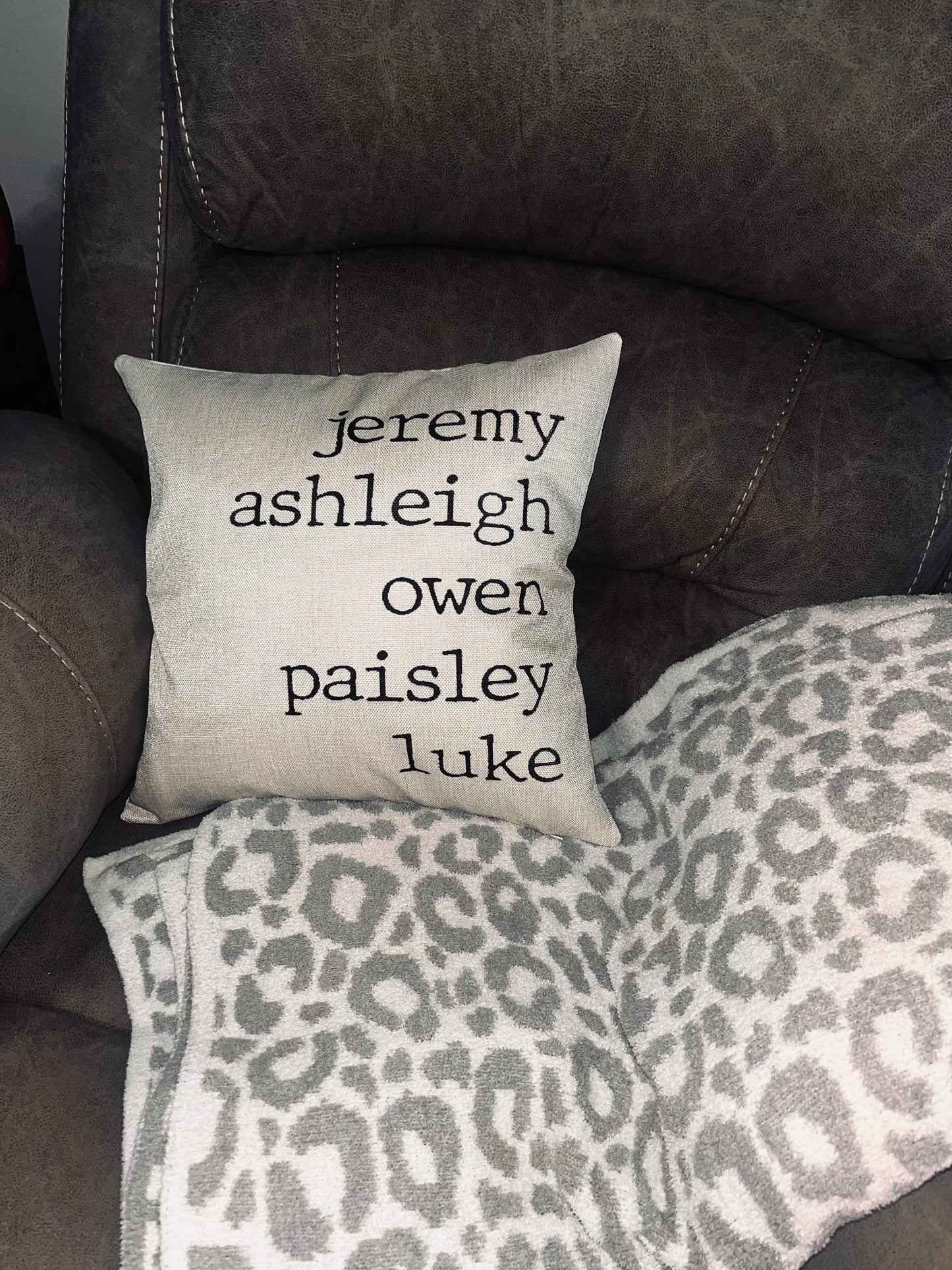 Family Typewriter Pillow