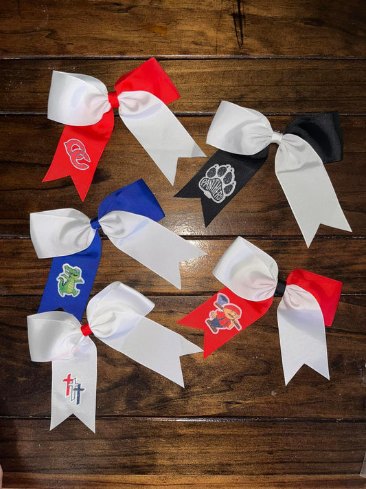 School Mascot Cheer Bow