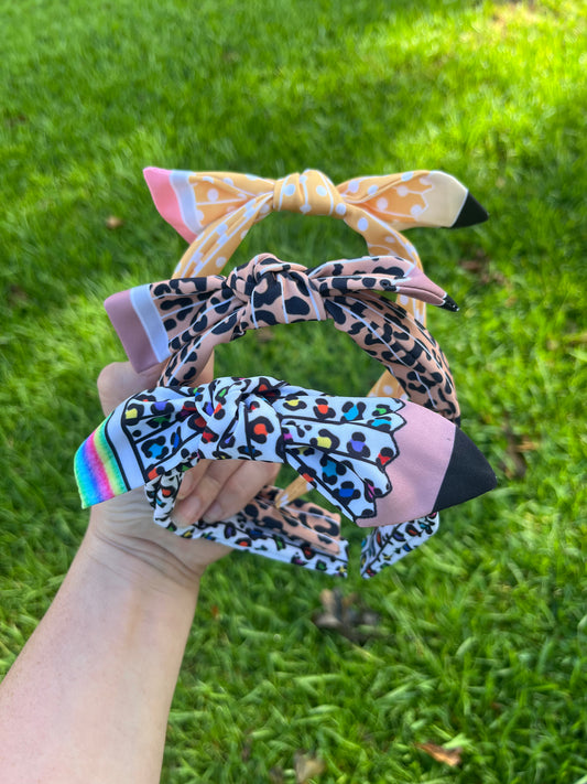 Pencil Bow Headband