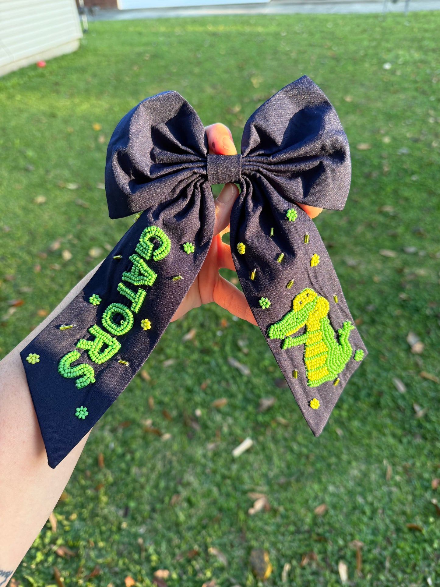School Spirit Beaded Bow