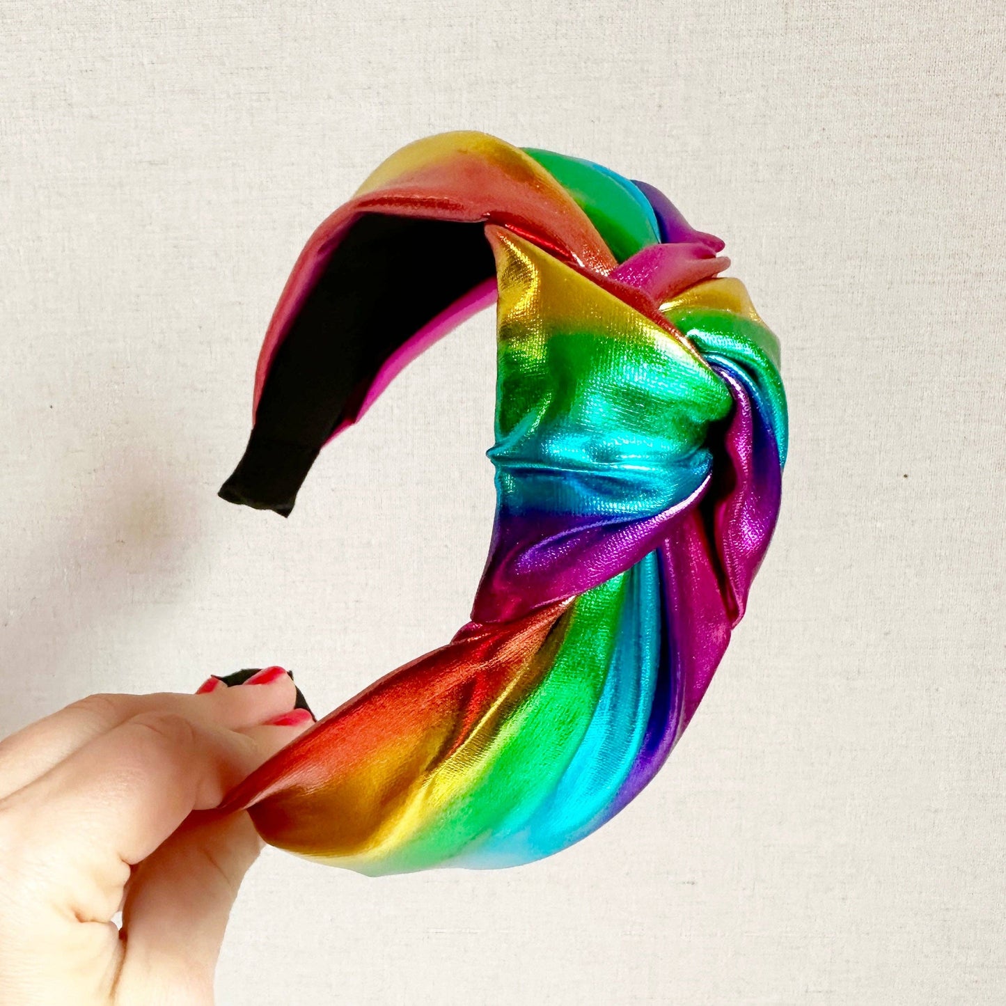 Rainbow metallic headband