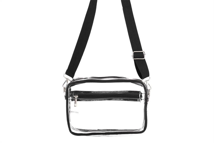 Clear See Thru Ladies Shoulder Cross Body Handbag