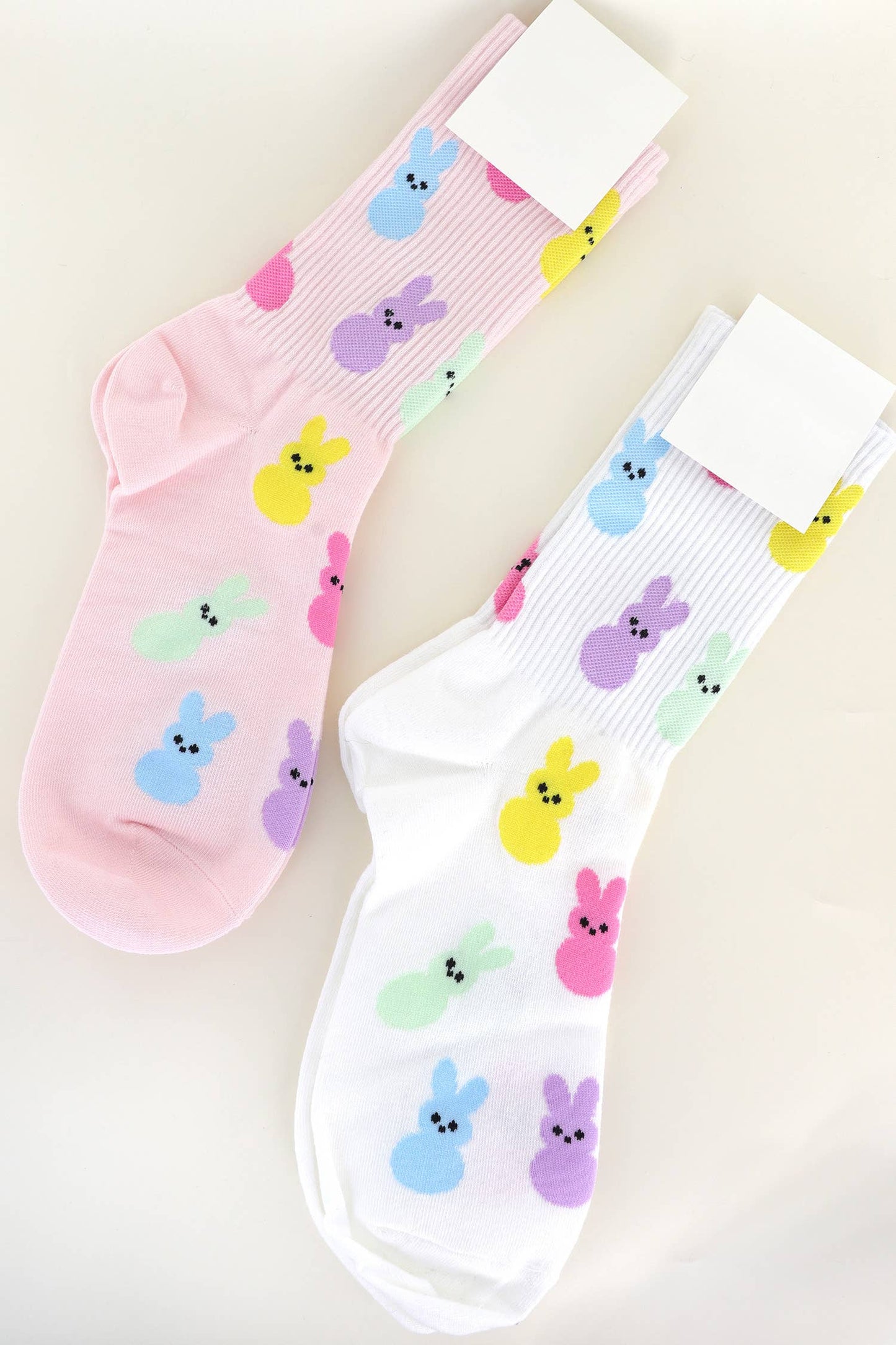 Easter Bunny Knit Rabbit Crew Socks